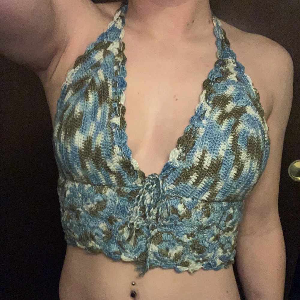 Vintage billabong knit crop tank top